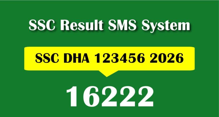 ssc result sms format