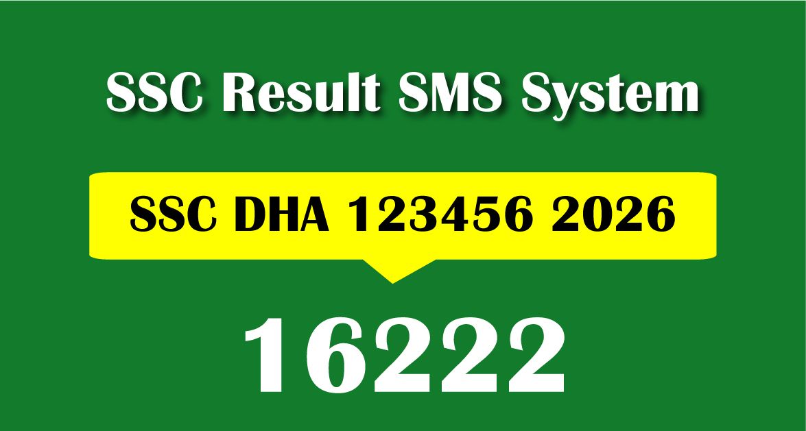ssc result sms format